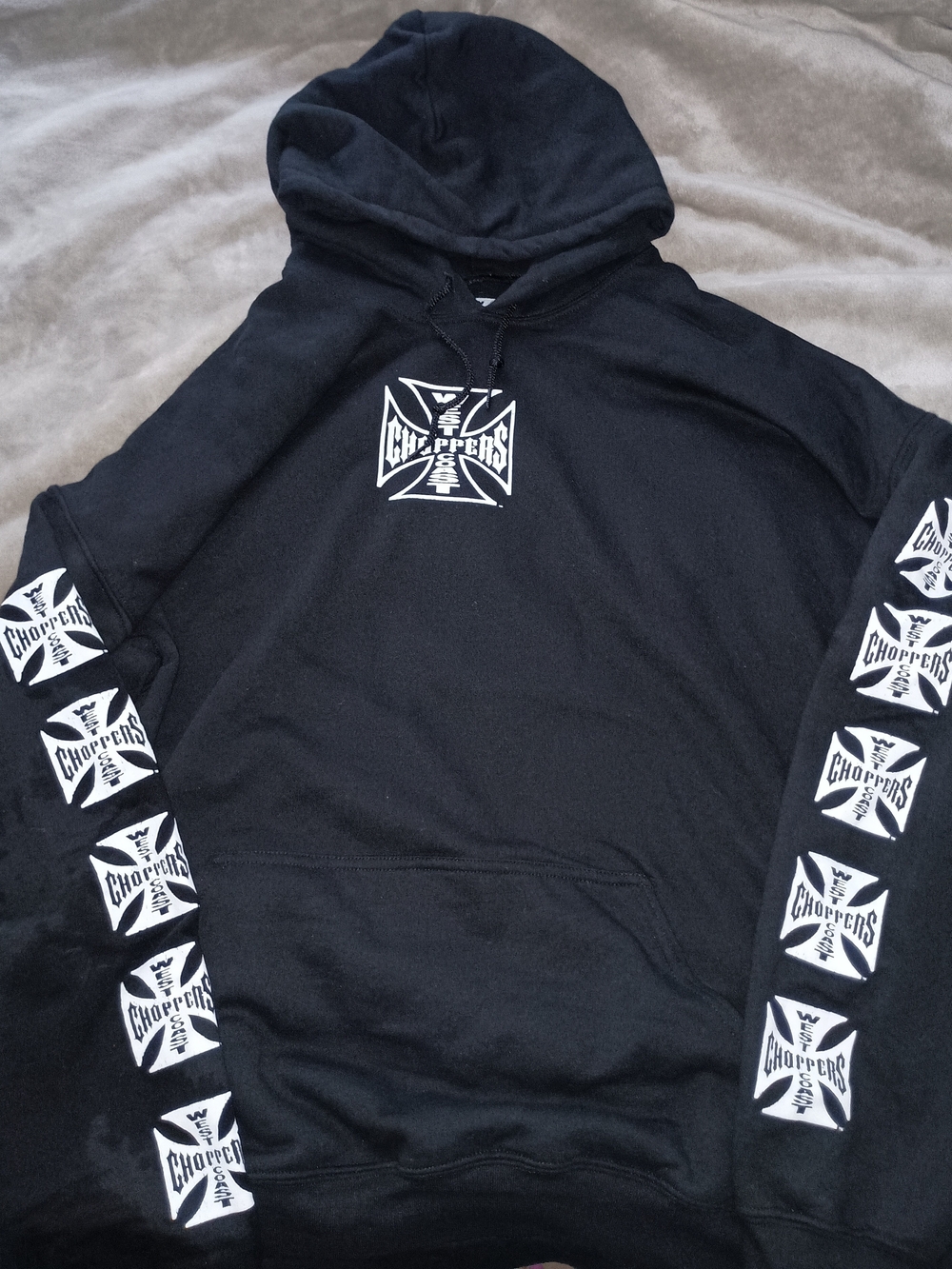 Black Graphic Pullover Hoodie 3xX